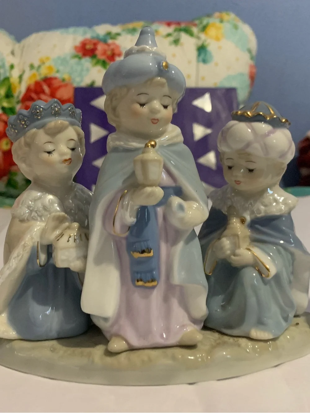 Vintage Beiderman & Sons Nativity Scene Taper Candleholders